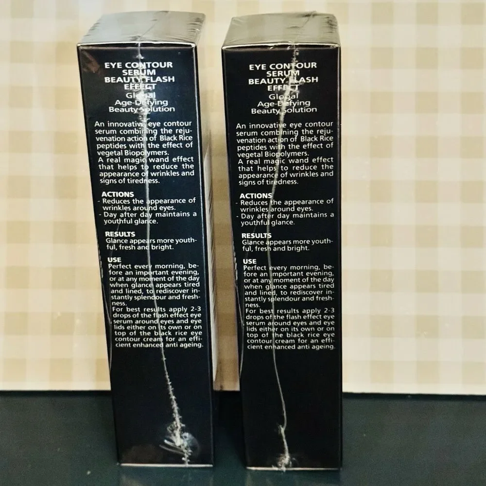 Lot of 2 Perlier Black Rice Platinum Eye Contour Serum Beauty 1.5oz Sealed